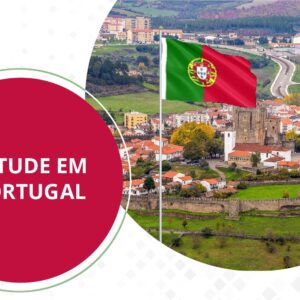 Imagem da cidade de Bragança, com o título Estude em Portugal